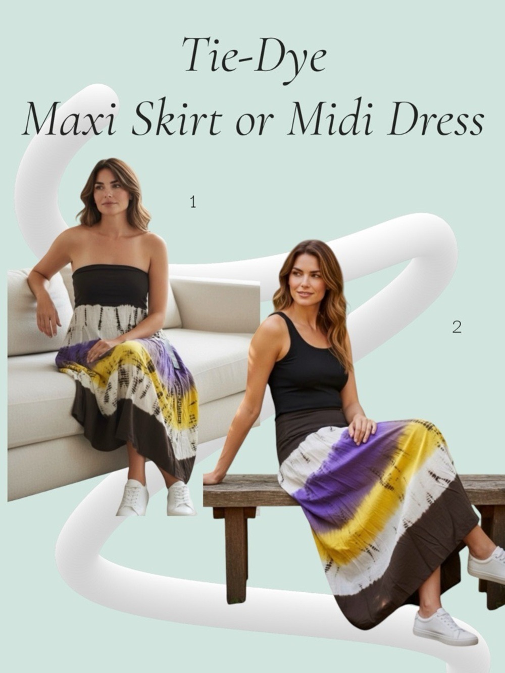 Tracy Evans Limited Tie-Dye Maxi Skirt Midi Dress Multiple Sizes NWT
